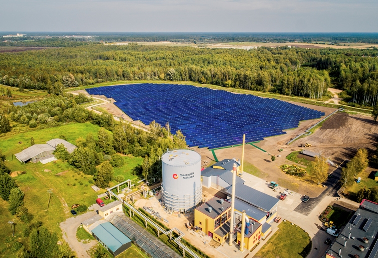 Salaspils Siltums solar district heating plant