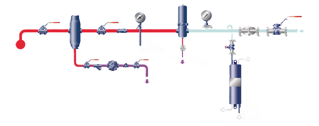 Steam and condensate systems for industries – Filter