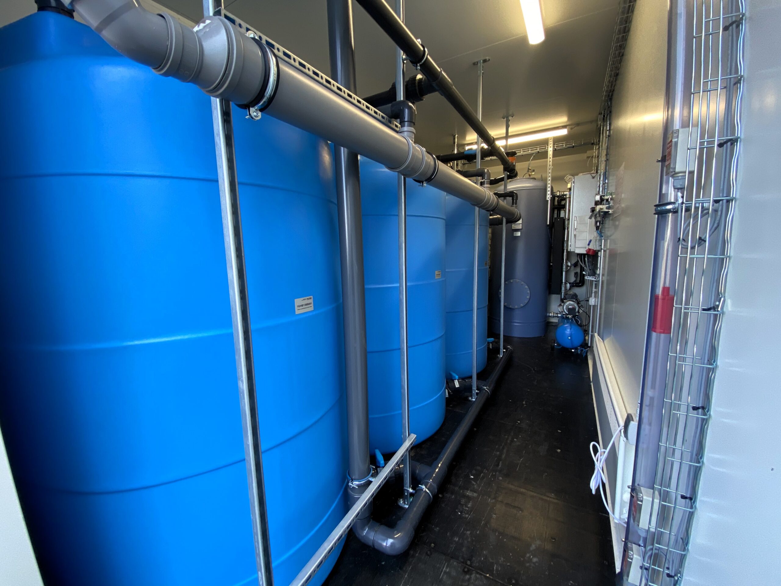 Containerized water treatment plant for drinking water
