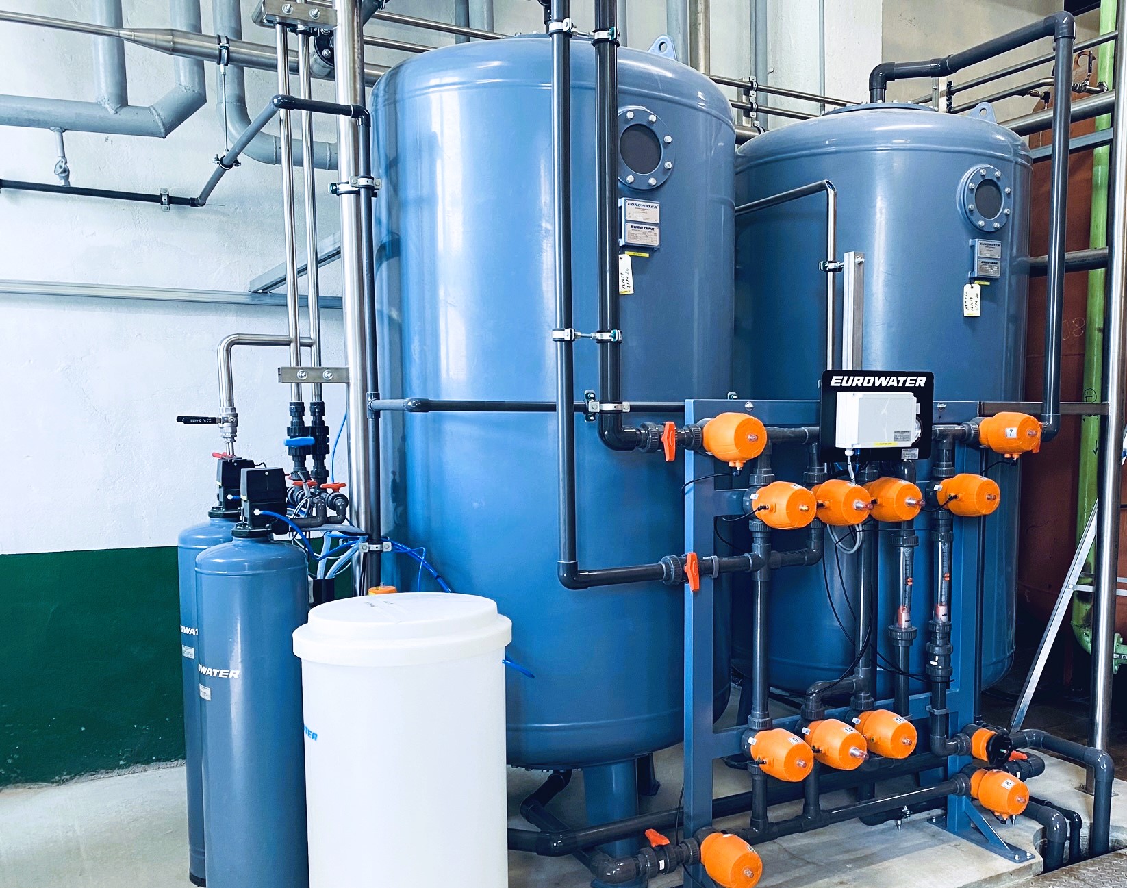 Water treatment softening plant for dairy processing