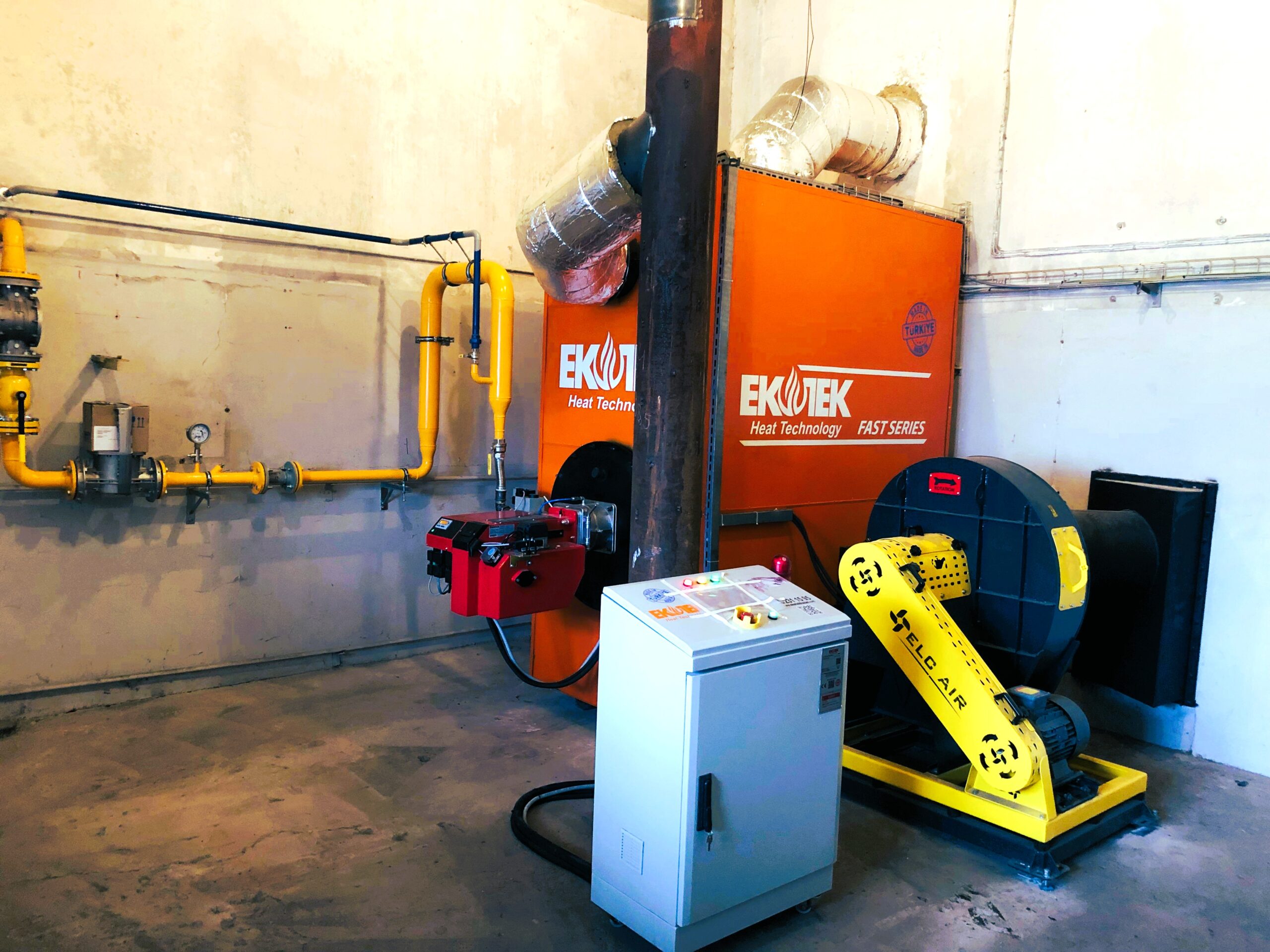 Delivery and installation of hot air gas generator