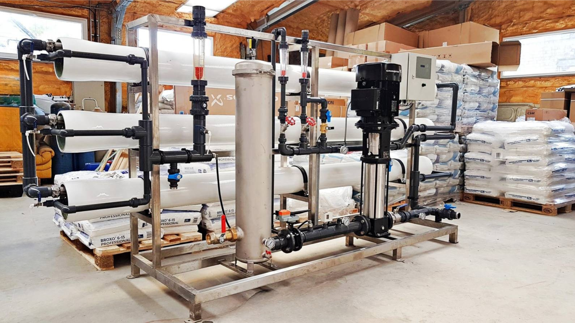 SAVERY tööstuslik pöördosmoosi (RO) süsteem, tootlikkusega 10 m³/h
