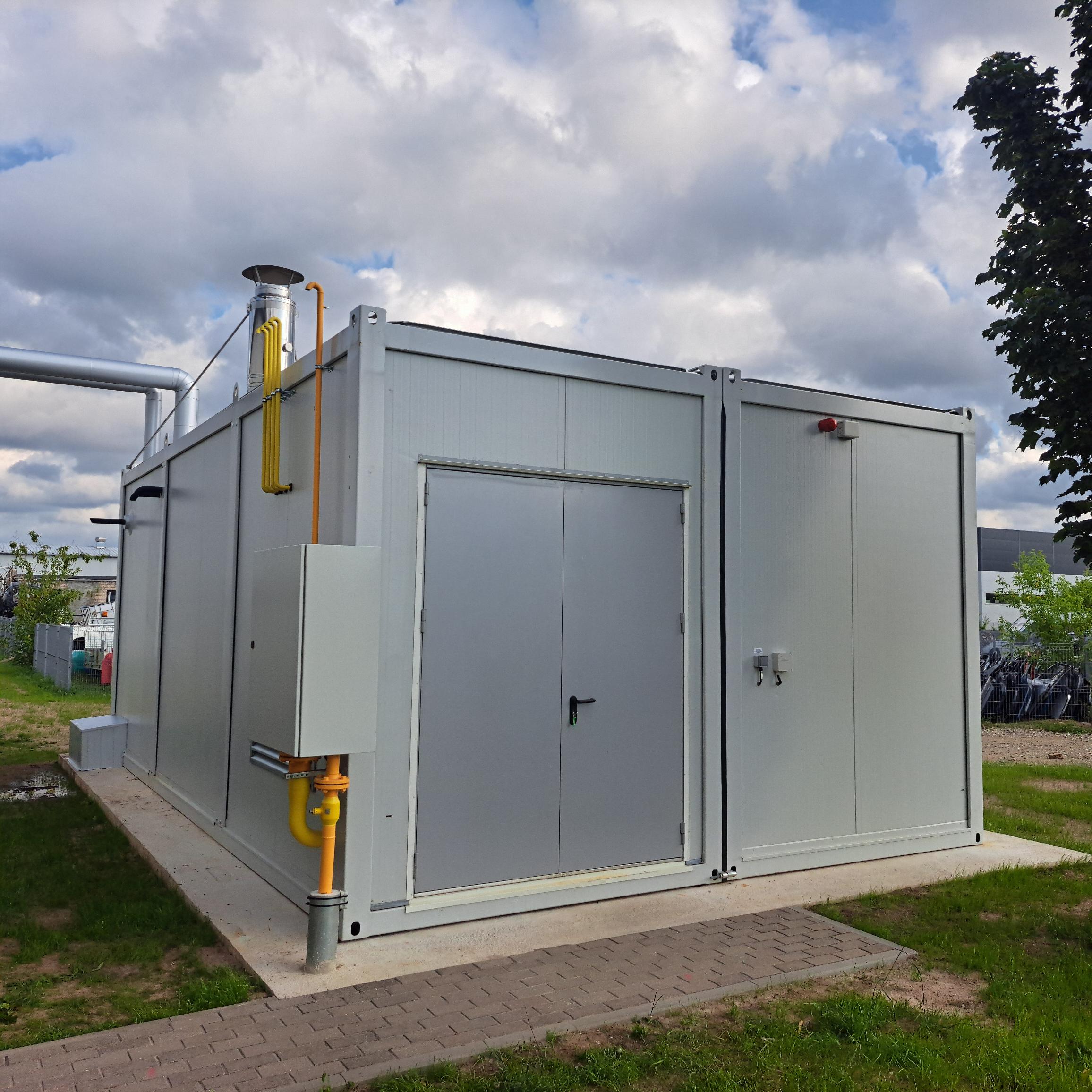 Turnkey containerized steam boiler house for cardboard manufacturing